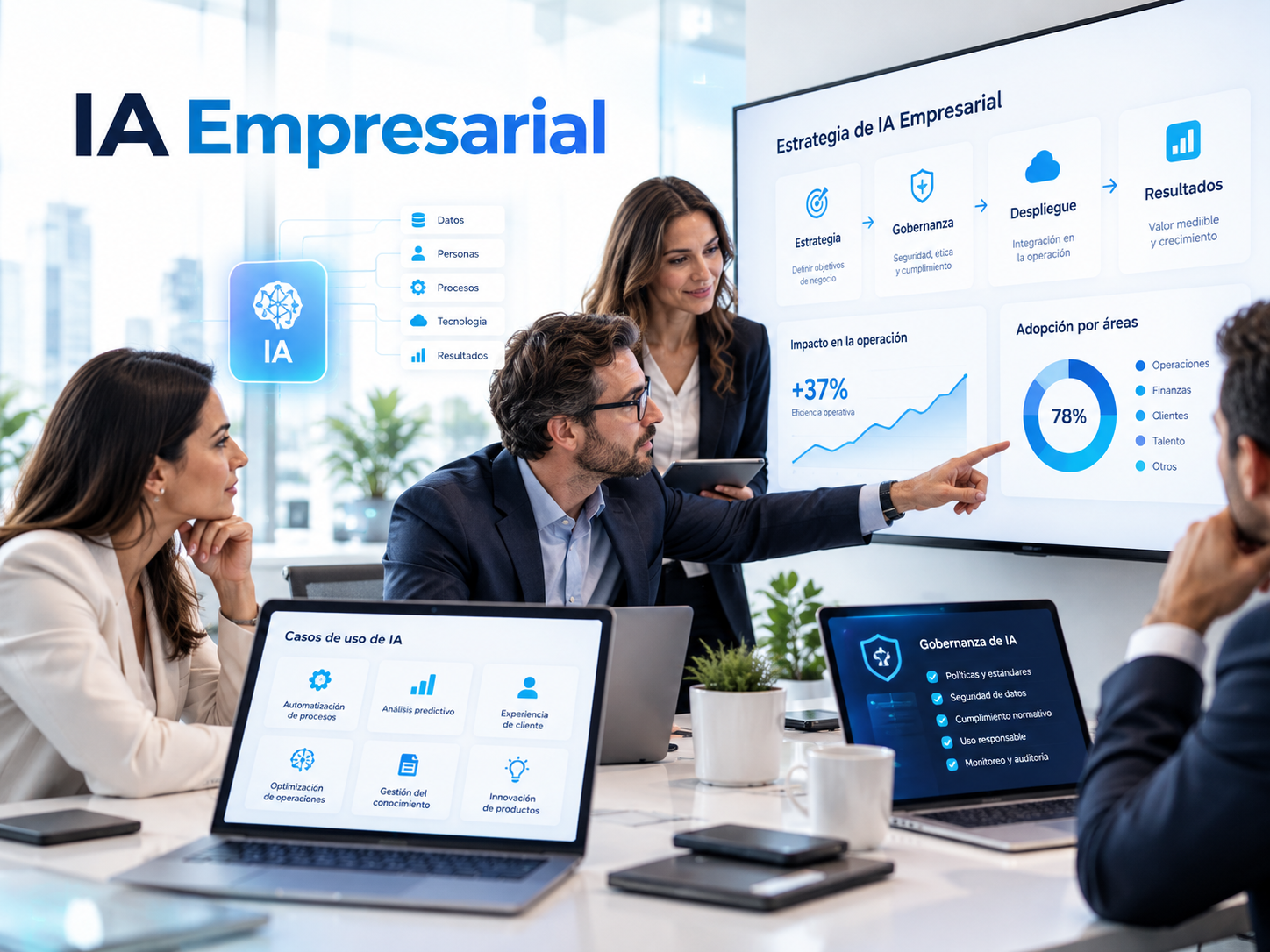 Equipo de JateNX diseñando una solución de IA a medida